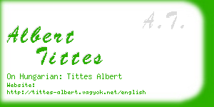 albert tittes business card